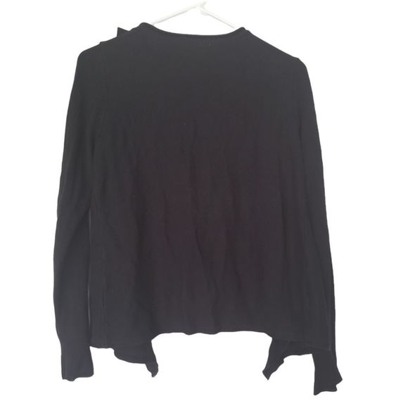 Reitmans Black Ruffle Cardigan Large medium - Picture 2 of 4